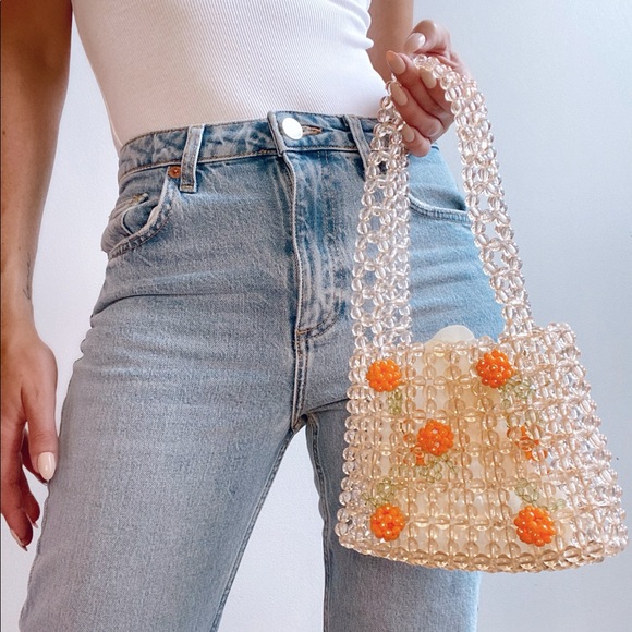 NWT Peaches Mini Beaded Bag - Picture 4 of 11